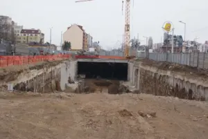 Строителна площадка с пръст